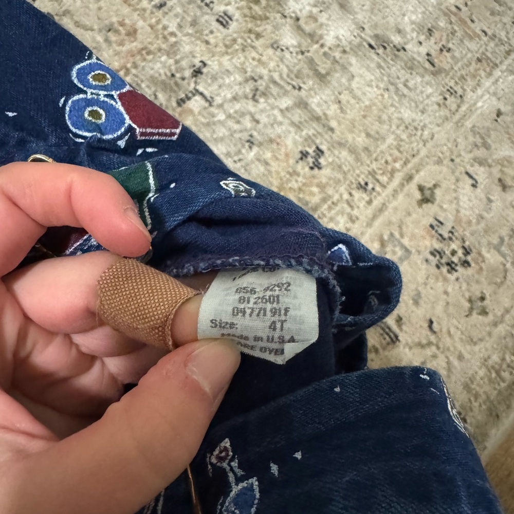 OshKosh B'gosh Navy Overalls Construction Print - Picture 4 of 5